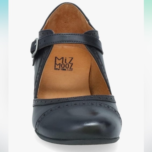 EUC💫MIZ MOOZ Franki Mary Jane Pumps Elegant Black Leather Women's Shoes size 10 - Picture 15 of 16